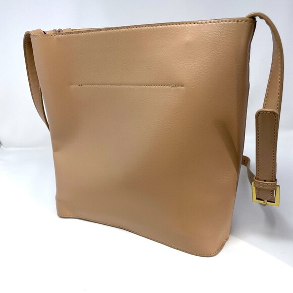 Pixie Mood Mag 10.25 x 11 Vegan Leather Crossbody Bag, Sand Color (flaws) - Picture 2 of 14